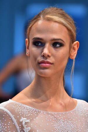 NEW YORK, NY - OCTOBER 09: A model walks the runway during the Rivini Bridal Fall/Winter 2016 Runway Show on October 09, 2015 in New York City.のeditorial素材