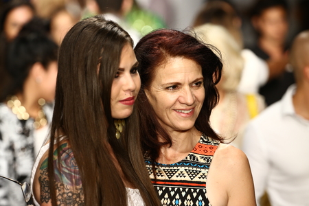 MIAMI, FL - JULY 16: Designers and Models walk runway finale during the Art Institute's fashion show for Miami Swim Week on July 16, 2015のeditorial素材