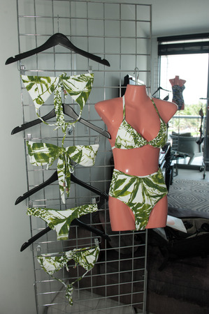 MIAMI, FL - JULY 18: A designers swim apparel by Honeybee brand during the Hammock fashion presentation during Miami Swim Fashion Week on July 18, 2015のeditorial素材