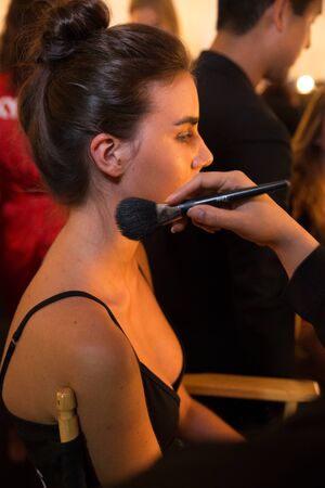 MIAMI, FL - JULY 15: A general atmosphere backstage during KEBOE Spring Summer 2017 Runway accessory show at Funkshion Sunset venue on July 15, 2016 in Miami Beach, FLのeditorial素材