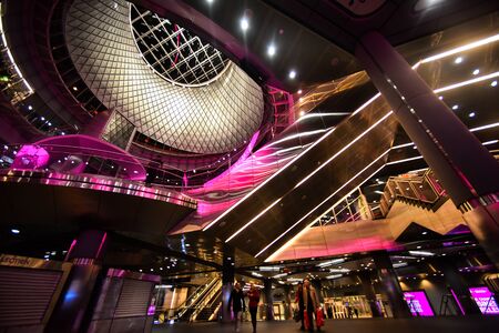 NEW YORK, NY-OCTOBER 22: Fulton Center is part of a $1.4 billion project by the Metropolitan Transportation Authority and connects ten services via an east-west underground passageway.のeditorial素材