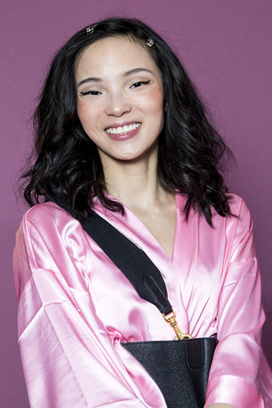 PARIS, FRANCE - NOVEMBER 30: Model Xiao Wen poses backstage prior the 2016 Victoria's Secret Fashion Show on November 30, 2016 in Paris, France.のeditorial素材