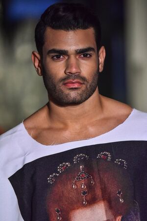 NEW YORK, NY - JANUARY 30: A model walks the runway at the Christopher Lowman Menswear FALL 2017 Collection at the Prince George Gallery on January 30, 2017 in New York City.のeditorial素材