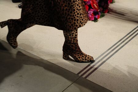 NEW YORK, NY - FEBRUARY 02: A model walks the runway at the Palomo Spain Collection during NYFW: Men's at the Cadillac House on February 2, 2017 in New York City.のeditorial素材
