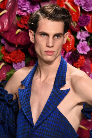 NEW YORK, NY - FEBRUARY 02: A model walks the runway at the Palomo Spain Collection during NYFW:...