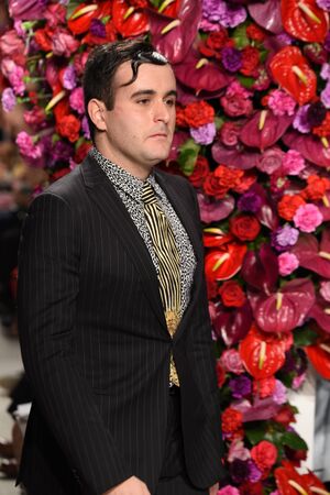NEW YORK, NY - FEBRUARY 02: Designer Alejandro Gmez Palomo walks the runway at the Palomo Spain Collection during NYFW: Men's at the Cadillac House on February 2, 2017 in New York City.のeditorial素材