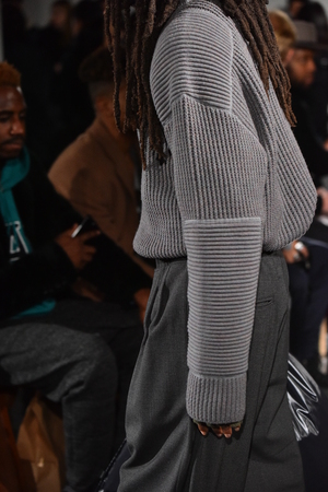 NEW YORK, NY - JANUARY 31: A model walks the runway wearing N. Hoolywood during NYFW: Mens on January 31, 2017 in New York City.のeditorial素材