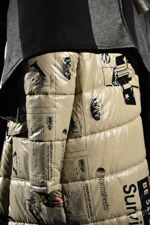 NEW YORK, NY - JANUARY 31: A model walks the runway wearing N. Hoolywood during NYFW: Mens on January 31, 2017 in New York City.のeditorial素材