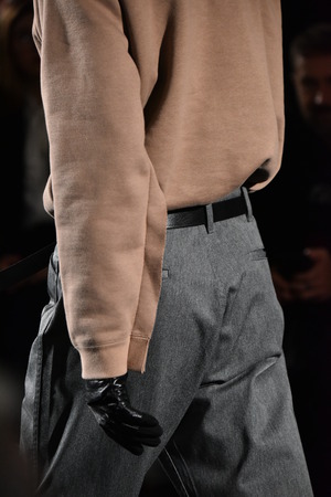 NEW YORK, NY - JANUARY 31: A model walks the runway wearing N. Hoolywood during NYFW: Mens on January 31, 2017 in New York City.のeditorial素材