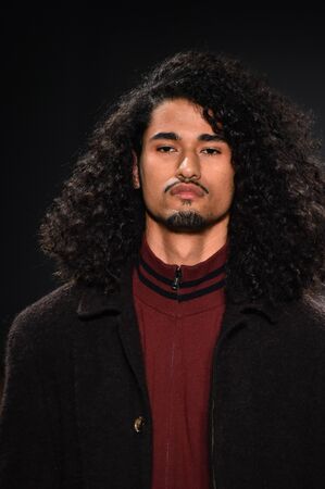 NEW YORK, NY - FEBRUARY 01: A model walks the runway during the Todd Snyder NYFW: Mens show at Skylight Clarkson North on February 1, 2017 in New York City.のeditorial素材