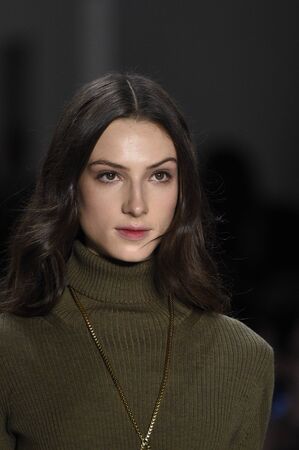 NEW YORK, NY - FEBRUARY 09: A model walks the runway at Erin Fetherston fashion show during, New York Fashion Week on February 9, 2017 in New York City.のeditorial素材