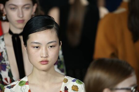 NEW YORK, NY - FEBRUARY 10: Models walk the runway finale during Jason Wu show during New York Fashion Week on February 10, 2017 in New York City.のeditorial素材