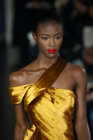 NEW YORK, NY - FEBRUARY 10: A model walks the runway during Jason Wu show during New York Fashion Week on February 10, 2017 in New York City.のeditorial素材