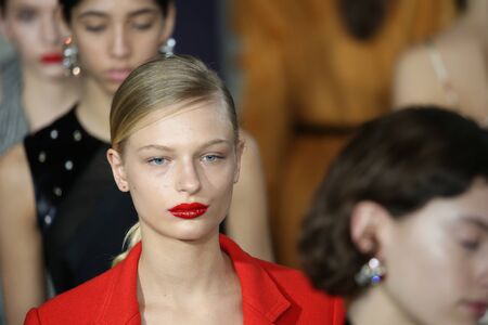 NEW YORK, NY - FEBRUARY 10: Models walk the runway finale during Jason Wu show during New York Fashion Week on February 10, 2017 in New York City.のeditorial素材