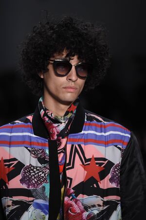 NEW YORK, NY - FEBRUARY 10: A model walks the runway for the Concept Korea collection during, New...