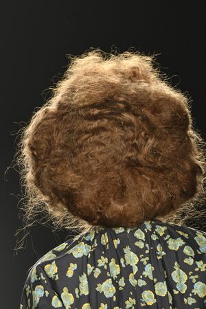 NEW YORK, NY - FEBRUARY 11: A model walks the runway at the Detacher fashion show during New York Fashion Week on February 11, 2017 in New York City.のeditorial素材