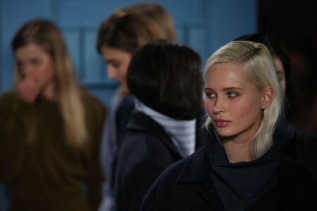 NEW YORK, NY - FEBRUARY 11: Models pose on the runway at the Tibi fashion show during New York Fashion Week on February 11, 2017 in New York City.のeditorial素材