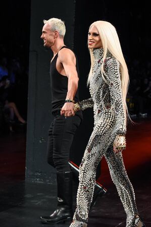 NEW YORK, NY - FEBRUARY 14: David and Phillipe Blond walks the runway during The Blonds February 2017 New York Fashion Week on February 14, 2017 in New York City.のeditorial素材