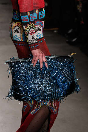 NEW YORK, NY - FEBRUARY 12: A Model walks the runway  at the Custo Barcelona show during the New York Fashion Week February 2017 collections on February 12, 2017 in New York City.のeditorial素材