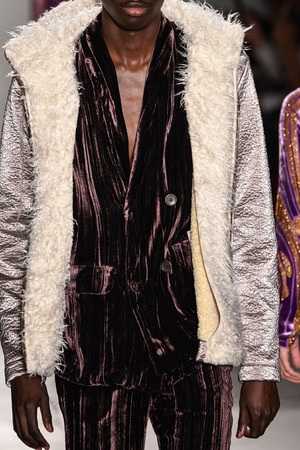 NEW YORK, NY - FEBRUARY 12: A Model walks the runway  at the Custo Barcelona show during the New York Fashion Week February 2017 collections on February 12, 2017 in New York City.のeditorial素材