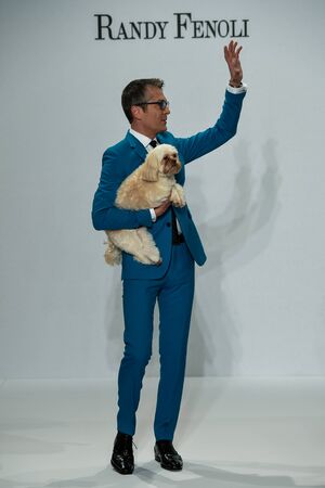 NEW YORK, NY - APRIL 20: Designer Randy Fenoli greets the audience after the Randy Fenoli Spring/Summer Bridal 2018 show at  Kleinfeld Hotel on April 20, 2017 in New York City.のeditorial素材
