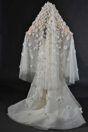 NEW YORK, NY - APRIL 24: A model poses during the Viktor and Rolf Mariage Spring/Summer 2018 collection presentation on April 24, 2017 in New York City.のeditorial素材