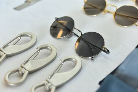 NEW YORK, NY - JULY 11: Accessories backstage at the BOSS - Hugo Boss show during NYFW Mens Spring Summer 2018 at 11 Fulton street on July 11, 2017 in New York City.のeditorial素材