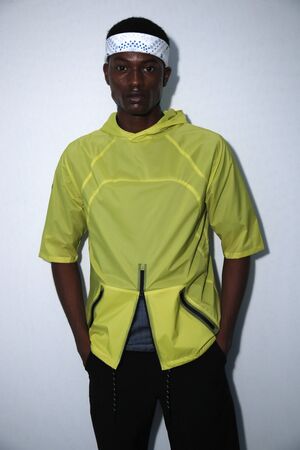 NEW YORK, NY - JULY 11: A model poses during the Dyne presentation during NYFW: Mens July 2017  on July 11, 2017 in New York City.のeditorial素材