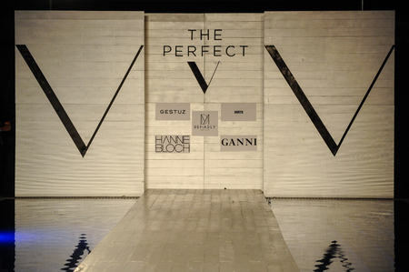 MIAMI BEACH, FL - JULY 22: Runway background brand 'Demadly' at the  Scandinavian Chic fashion show presented by The Perfect V during Funkshion Swim Fashion Week at Nautilus Hotel on July 22, 2017 in Miami Beach, Florida.のeditorial素材