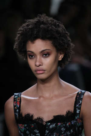 NEW YORK, NY - SEPTEMBER 07: A model walks the runway for the Brock Collection fashion show during New York Fashion Week on September 7, 2017 in New York City.のeditorial素材