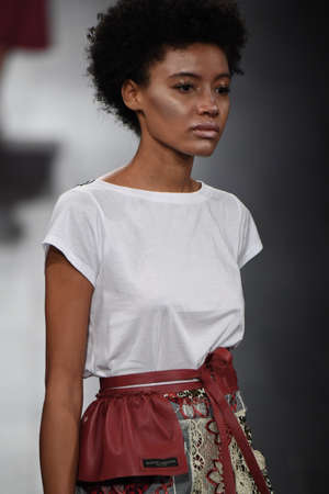 NEW YORK, NY - SEPTEMBER 10: A model walks the runway for Francesca Liberatore fashion show during New York Fashion Week on September 10, 2017 in New York City.のeditorial素材