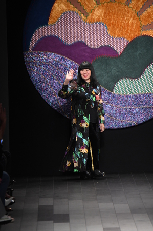 NEW YORK, NY - SEPTEMBER 11: Designer Anna Sui walks the runway for Anna Sui fashion show during New York Fashion Week: The Shows at Gallery 1, Skylight Clarkson Sq on September 11, 2017 in New York City.のeditorial素材