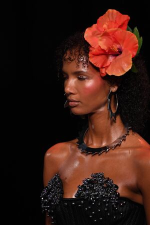 NEW YORK, NY - SEPTEMBER 12: Models walk the runway finale for The Blonds fashion show during New York Fashion Week: The Shows at Gallery 1, Skylight Clarkson Sq on September 12, 2017 in New York City.のeditorial素材