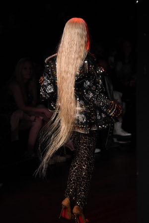 NEW YORK, NY - SEPTEMBER 12: Phillippe Blond walks the runway for The Blonds fashion show during New York Fashion Week: The Shows at Gallery 1, Skylight Clarkson Sq on September 12, 2017 in New York City.のeditorial素材