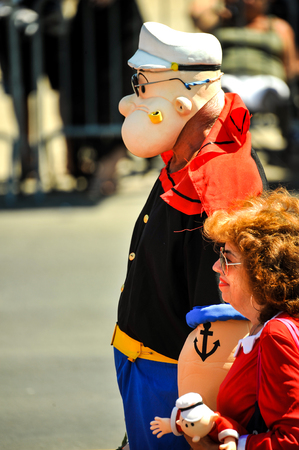 NEW YORK, NY - JUNE 16: People participate in the 36th annual Mermaid Parade in Coney Island on June 16, 2018 in New York City.のeditorial素材