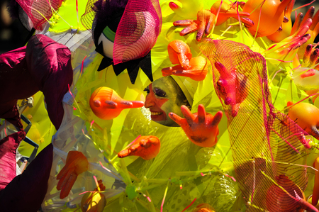 NEW YORK, NY - JUNE 16: People participate in the 36th annual Mermaid Parade in Coney Island on June 16, 2018 in New York City.のeditorial素材