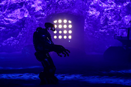 NEW YORK, NY - FEBRUARY 10: A robot walks the runway at the Philipp Plein fashion show during New York Fashion Week: The Shows on February 10, 2018 in New York City.のeditorial素材