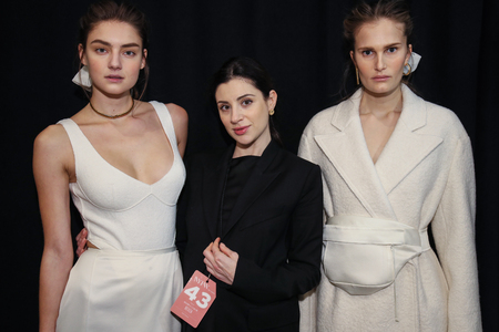 NEW YORK, NY - FEBRUARY 12:general atmospere backstage at the Bevza fashion show during New York Week: The Shows at Gallery at Gallery II at Spring Studios on February 12, 2018 in NYCのeditorial素材