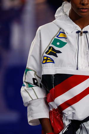 NEW YORK, NY - FEBRUARY 12: A model walks the runway at Ralph Lauren Spring/Summer 18 fashion show during the New York Fashion Week on February 12, 2018 in New York City.のeditorial素材