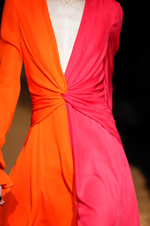 NEW YORK, NY - FEBRUARY 12: A model walks the runway for Carolina Herrera during New York Fashion Week: The Shows at The Museum of Modern Art on February 12, 2018 in New York City.のeditorial素材