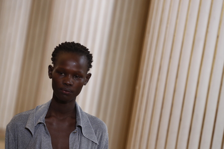 PARIS, FRANCE - MARCH 02: Models walk the runway finale during the Nina Ricci show as part of the Paris Fashion Week Womenswear Fall/Winter 2018/2019 on March 2, 2018 in Paris, France.のeditorial素材