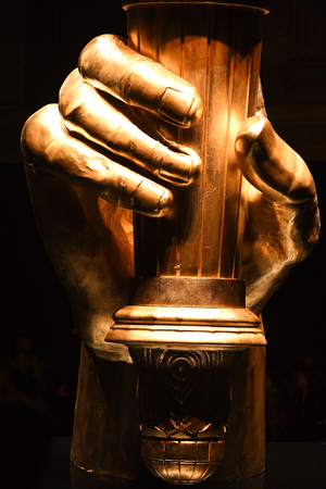 NEW YORK, NEW YORK - DECEMBER 02: General atmosphere at the Versace Pre-Fall 2019 Collection at The American Stock Exchange on December 02, 2018 in New York City.のeditorial素材