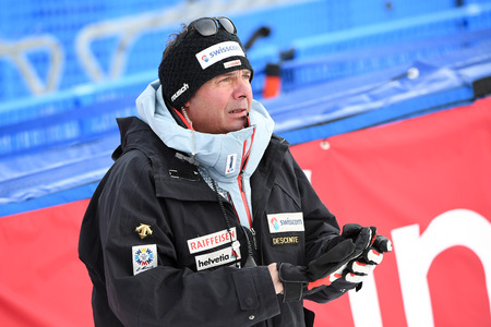 KILLINGTON, USA - NOVEMBER 24: A general view during the Audi FIS Alpine Ski World Cup Women's Giant Slalom on November 24, 2018 in Killington USA.のeditorial素材