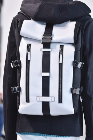 NEW YORK, NY - SEPTEMBER 12: A model walks the runway wearing Michael Kors Spring 2019 on September 12, 2018 in New York City.のeditorial素材
