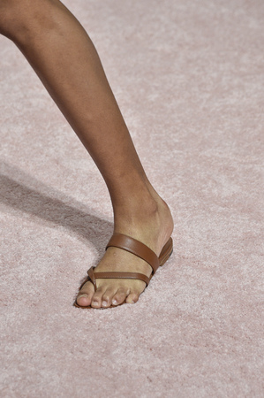 NEW YORK, NY - SEPTEMBER 10: A model walks the runway for Carolina Herrera during New York Fashion Week: The Shows on September 10, 2018 in New York City.のeditorial素材