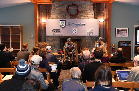 KILLINGTON, VT - NOVEMBER 25: A press conference after the Killington Cup at Killington Ski Resort...