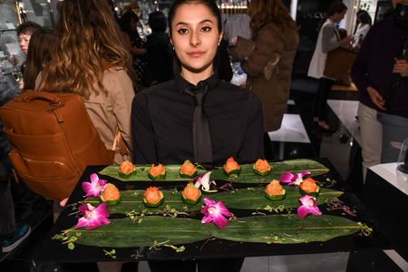 NEW YORK, NY - APRIL 10: General atmosphere during the Gracy Accad Spring 2020 bridal presentation at New York Fashion Week: Bridal on April 10, 2019 in NYC.のeditorial素材