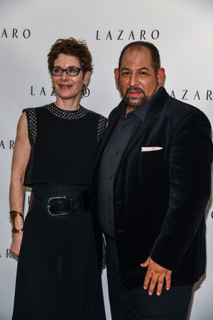 NEW YORK, NY - APRIL 12: Designer and guests posing during Lazaro  Spring 2020 bridal fashion presentation at New York Fashion Week: Bridal on April 12, 2019 in NYC.のeditorial素材