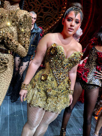 NEW YORK, NEW YORK - SEPTEMBER 09: Models posing at the rehearsal before The Blonds x Moulin Rouge The Musical during New York Fashion Week: The Shows on September 09, 2019 in NYC.のeditorial素材