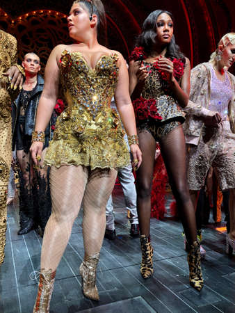 NEW YORK, NEW YORK - SEPTEMBER 09: Models posing at the rehearsal before The Blonds x Moulin Rouge The Musical during New York Fashion Week: The Shows on September 09, 2019 in NYC.のeditorial素材